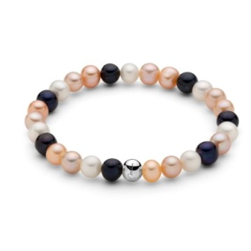 Bracciale di perle Oriente con boule in argento