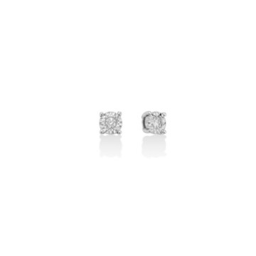 Gold and diamond earrings