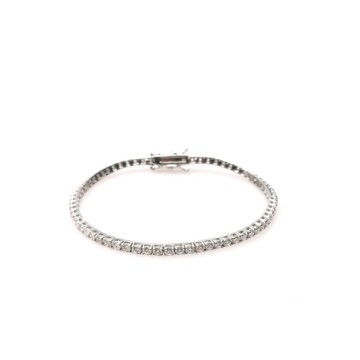 BF Bracciale tennis montatura a filo base quadrata