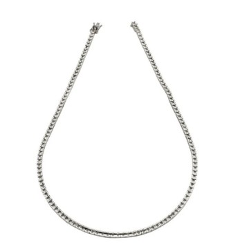 CLT01 Collana tennis griffe quadrate diamantate